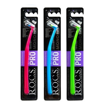 R.O.C.S. PRO монопучковая зубная щётка, мягкая R.O.C.S. PRO монопучковая зубная щётка, мягкая