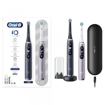 Oral-B iO9 электрическая зубная щетка Duo Pack Black/Rose 2 шт