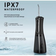 Портативный электрический ирригатор для зубов IPX7 - чёрный