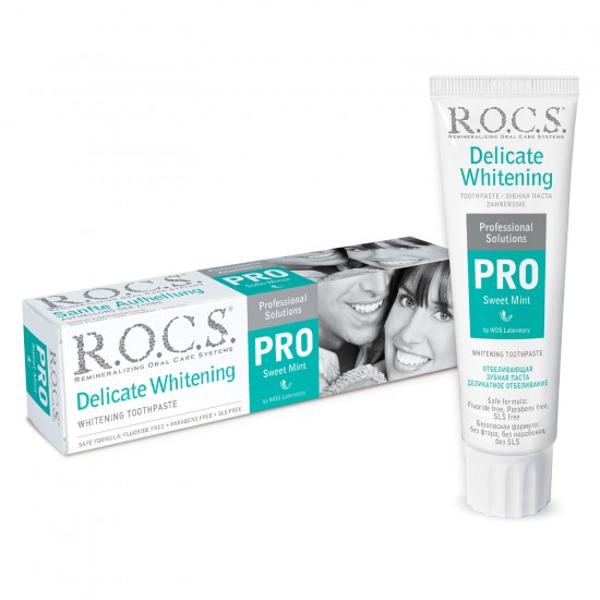  R.O.C.S. зубная паста   PRO Delicate WHITENING - сладкая мята