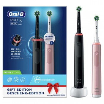 Oral-B Pro 3 3900N Black and Pink Duo Pack — электрические зубные щётки 2 шт