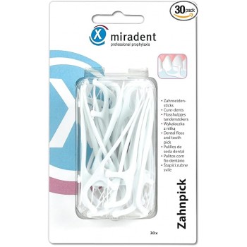 Miradent Zahnpick — зубная нить с зубочисткой, 30 шт.