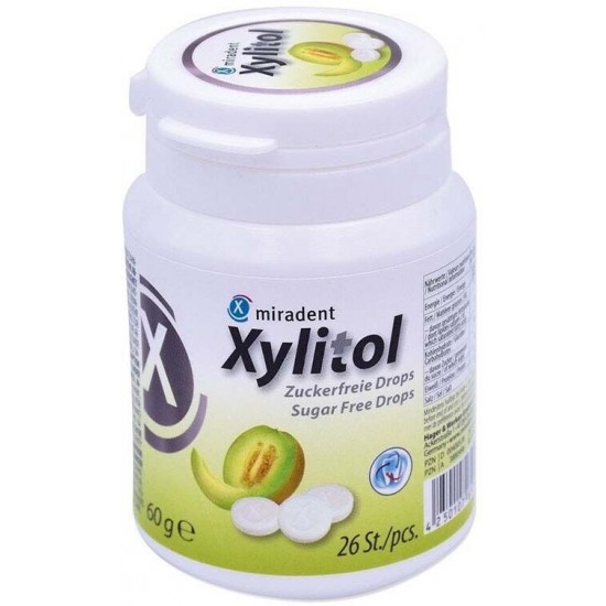 Miradent Xylitol drops melonimaitseline 60 g 26 tk